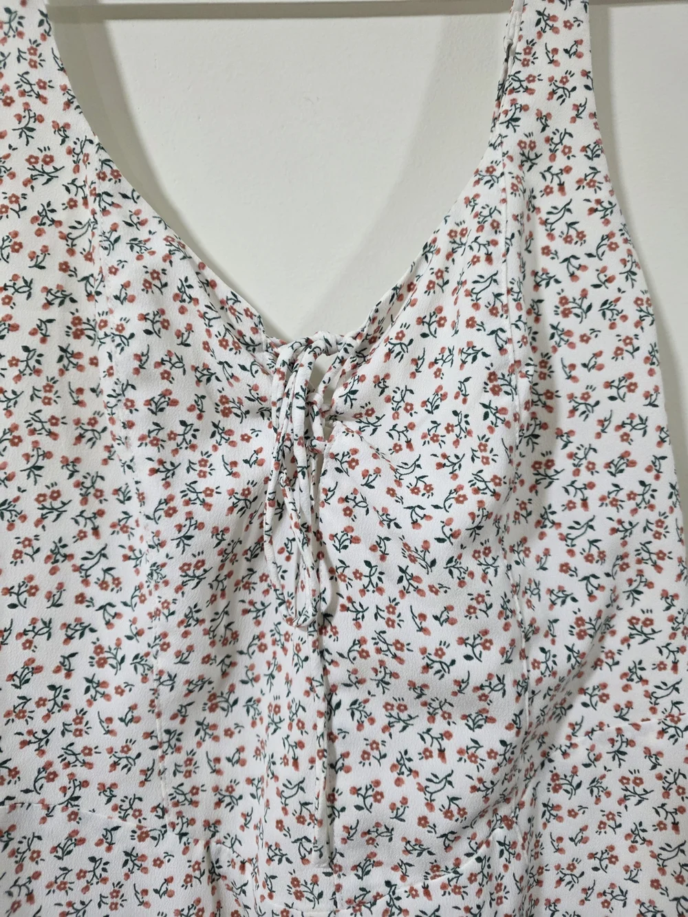 Abercrombie & Fitch Floral White Spaghetti-Strap Maxi Dress, XS